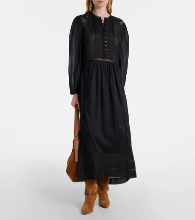 Isabel Marant Étoile Gisela Lace-trimmed Cotton Maxi Dress