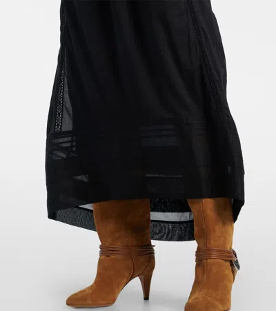 Isabel Marant Étoile Gisela Lace-trimmed Cotton Maxi Dress