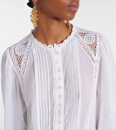 Isabel Marant Étoile Gisela Lace-trimmed Cotton Maxi Dress