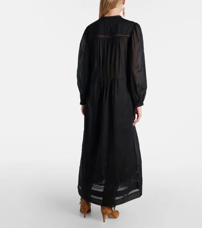 Isabel Marant Étoile Gisela Lace-trimmed Cotton Maxi Dress