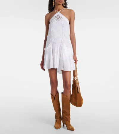 Isabel Marant Étoile Geraldin Lace-trimmed Cotton Minidress