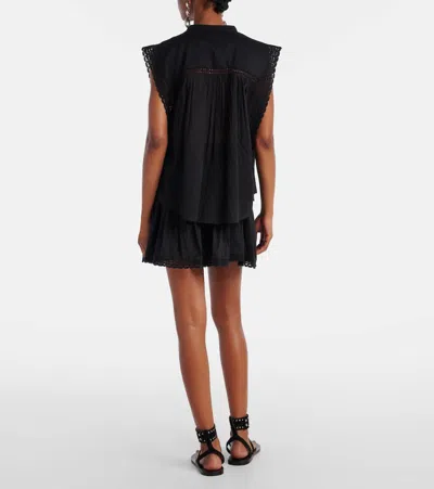 Isabel Marant Étoile Grecia Lace-trimmed Cotton Blouse