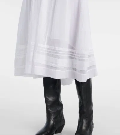 Isabel Marant Étoile Garliana Lace-trimmed Cotton Midi Skirt
