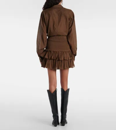 Isabel Marant Étoile Marant Étoile Naomi Mini Skirt In Brown