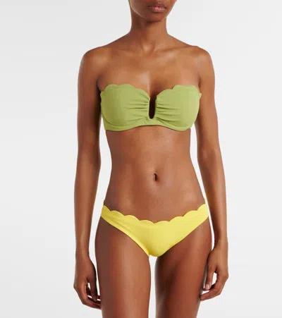 Marysia Santa Barbara Scalloped Bikini Bottoms In Gold