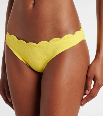 Marysia Santa Barbara Scalloped Bikini Bottoms In Gold
