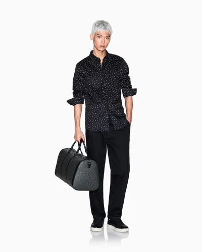 Armani Exchange Casual Shirts In Black