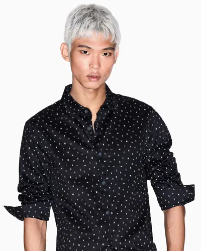 Armani Exchange Casual Shirts In Black