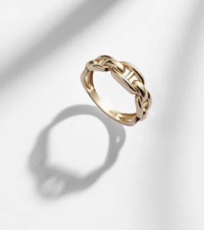 Stone And Strand Puffed Maritime 14kt Gold Ring