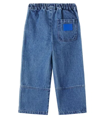 Liewood Cesar Embrodiered Wide-leg Jeans In Blue