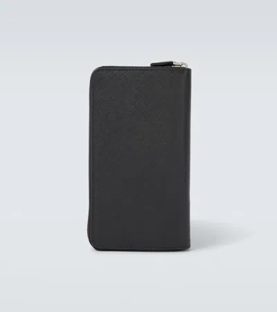 Prada Logo Saffiano Leather Wallet