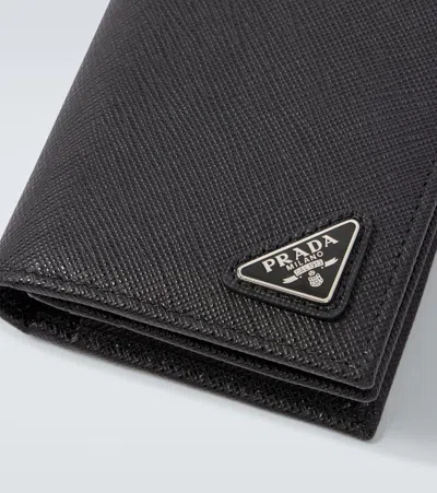 Prada Logo Saffiano Leather Card Case