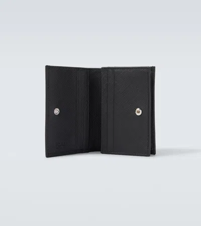 Prada Logo Saffiano Leather Card Case