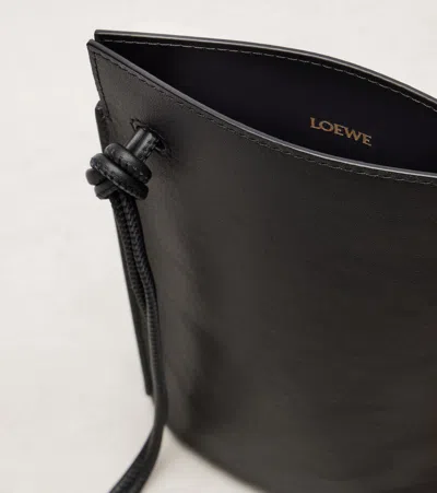 Loewe Dice Pocket Embellished Leather Shoulder Bag In Black