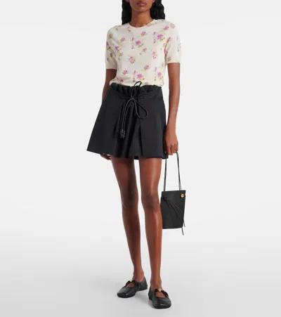 Loewe Dice Pocket Embellished Leather Shoulder Bag In Black