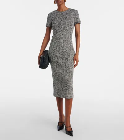 Max Mara Giugno Cotton And Wool-blend Midi Dress