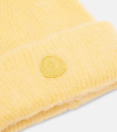 Moncler Logo Mohair And Wool-blend Beanie