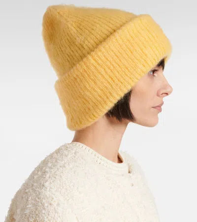Moncler Logo Mohair And Wool-blend Beanie