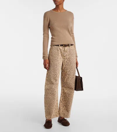 Citizen Of Humanity Miro Leopard-print Barrel-leg Jeans