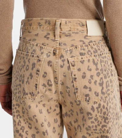 Citizen Of Humanity Miro Leopard-print Barrel-leg Jeans