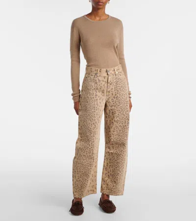 Citizen Of Humanity Miro Leopard-print Barrel-leg Jeans