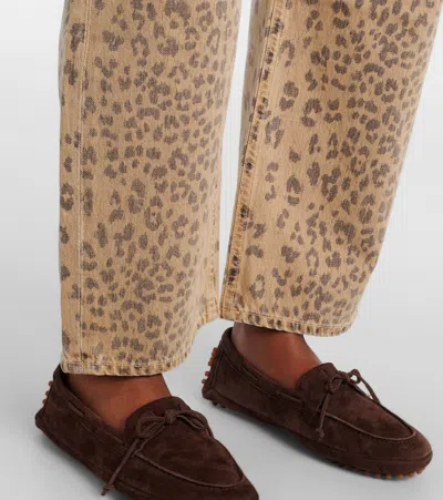 Citizen Of Humanity Miro Leopard-print Barrel-leg Jeans