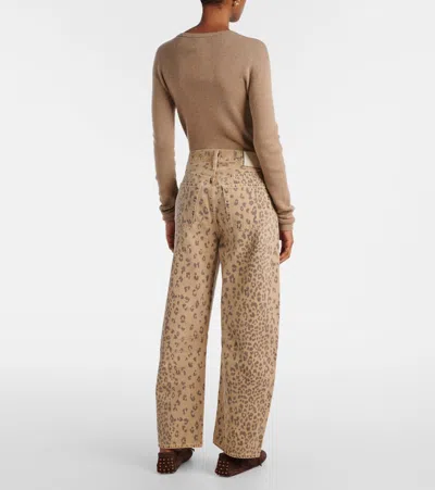 Citizen Of Humanity Miro Leopard-print Barrel-leg Jeans