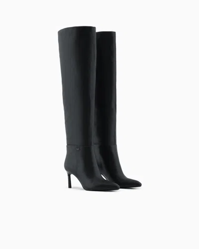 Armani Exchange Boots In Black