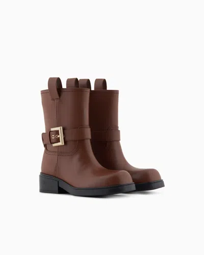 Armani Exchange Booties In Brown