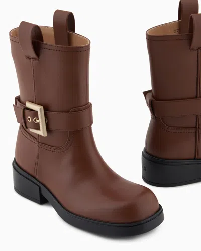 Armani Exchange Booties In Brown