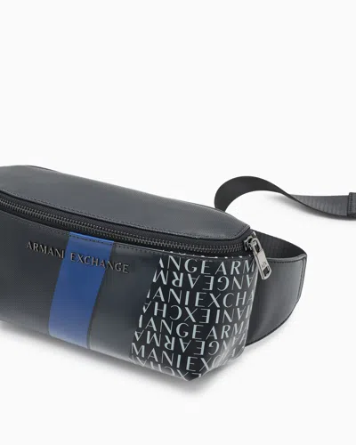 Armani Exchange Monogram And Stripes Bum Bag