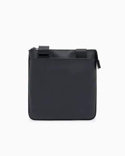 Armani Exchange Monogram And Stripe Flat Shoulder Bag