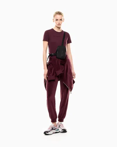 Ea7 Athletic Velour Zip-up Sweatshirt In Stretch Chenille