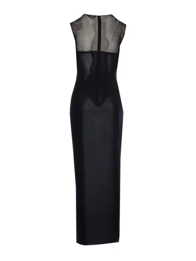 Alaïa Womens Noir Alaia Molded Sleeveless Woven Maxi Dress In Black