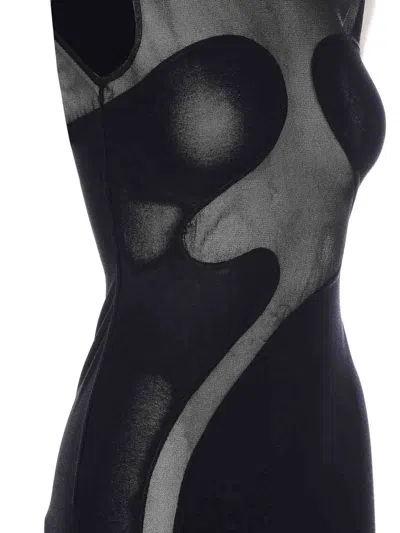 Alaïa Womens Noir Alaia Molded Sleeveless Woven Maxi Dress In Black