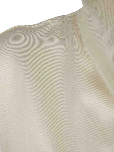 Totême Neckline Satin Sleeveless Top In Gray