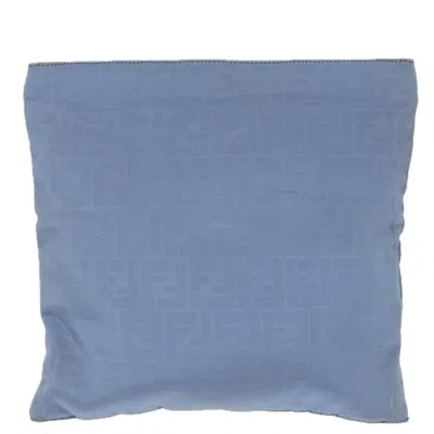 Pre-owned Fendi Ff Blue Canvas Clutch Bag ()