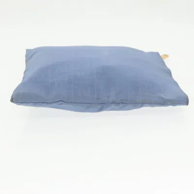 Pre-owned Fendi Ff Blue Canvas Clutch Bag ()