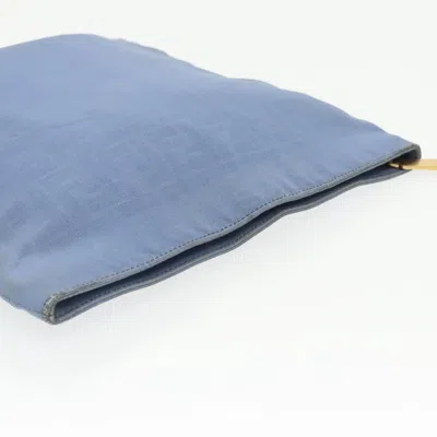 Pre-owned Fendi Ff Blue Canvas Clutch Bag ()