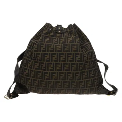 Pre-owned Fendi Zucca Brown Canvas Backpack Bag ()