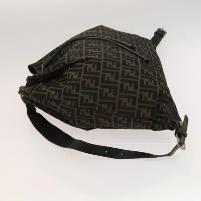 Pre-owned Fendi Zucca Brown Canvas Backpack Bag ()