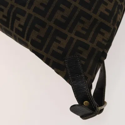 Pre-owned Fendi Zucca Brown Canvas Backpack Bag ()
