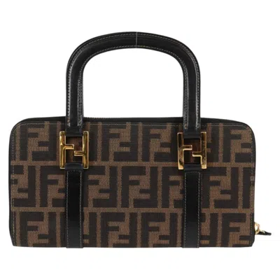 Pre-owned Fendi Zucca Brown Canvas Wallet  ()