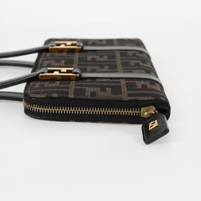 Pre-owned Fendi Zucca Brown Canvas Wallet  ()