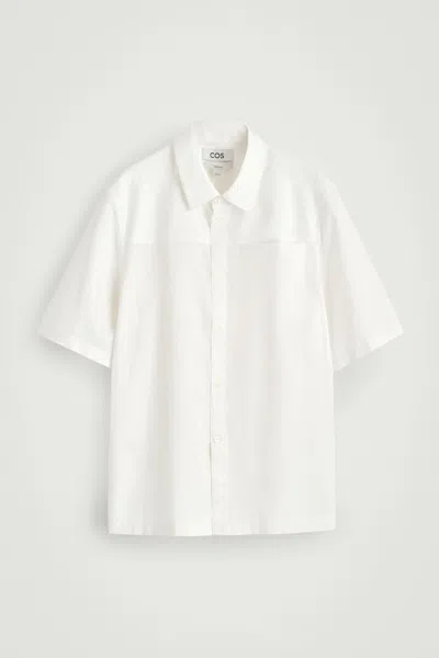 Cos Panelled Pinstriped Shirt