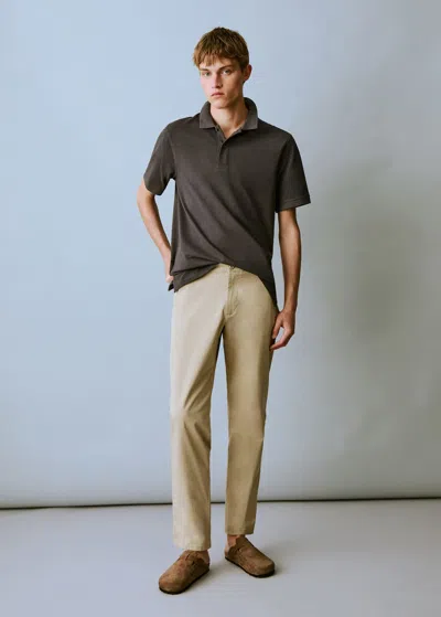Mango Teen Cotton Chinos Beige