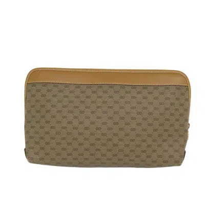 Pre-owned Gucci Beige Canvas Clutch Bag ()