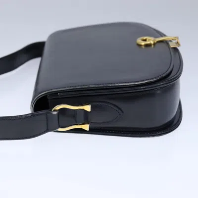 Pre-owned Gucci Horsebit Navy Leather Shoulder Bag ()
