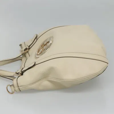 Pre-owned Gucci Interlocking G Beige Leather Tote Bag ()