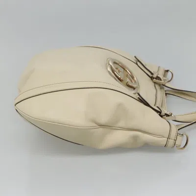 Pre-owned Gucci Interlocking G Beige Leather Tote Bag ()